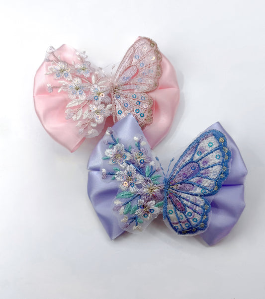 Floral Butterfly Single Piggy Clip