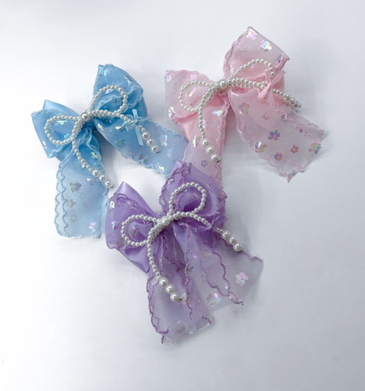 Flower Pearl Single Piggy Clip