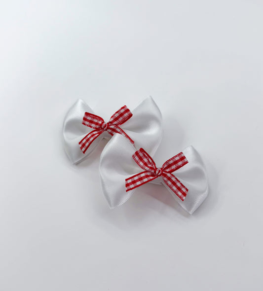White Gingham Mini Piggies