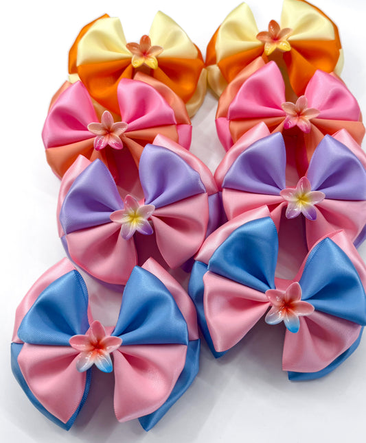 Two Toned Double Layered Floral Piggies
